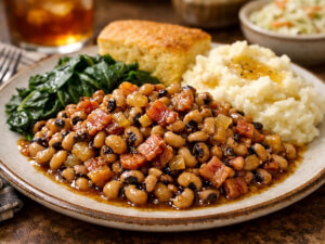 recipe for black-eyed peas with ginger