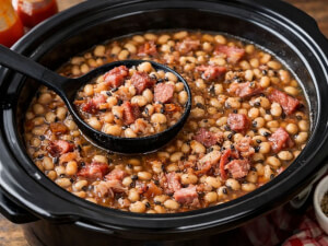 recipe for slow cooker black-eyed peas and ham hocks