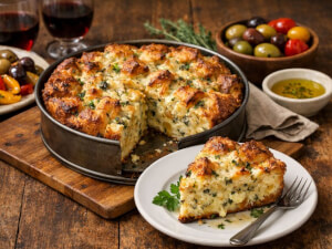 recipe for gorgonzola bread pudding