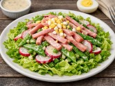 Ham, Snow Pea And Radish Salad