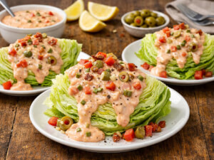 recipe for iceberg wedges with thousand island dressing