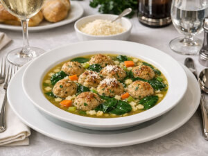 recipe for italian wedding soup with chicken meatballs
