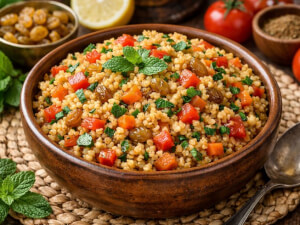 recipe for minted bulgur pilaf