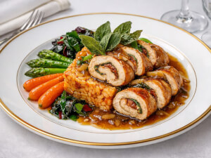 recipe for mama della's turkey scaloppine with tomato risotto