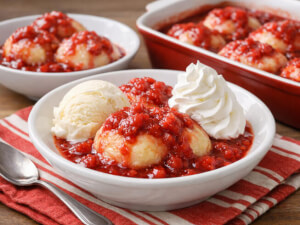 recipe for valentine's strawberry dumplings