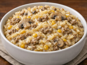 recipe for hearty slow cooker hash brown potatoes with turkey or beef