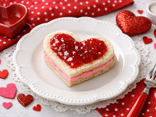 recipe for heart-shaped sandwiches