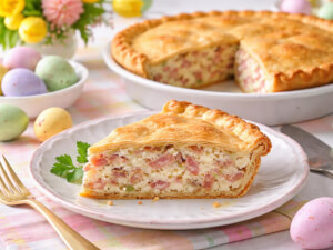 recipe for easter three-meat italian-style pie