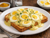 Curried Eggs over Toast