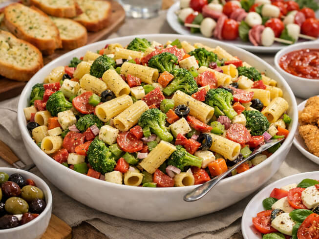 photo of Italian Broccoli Pasta Salad For A Crowd