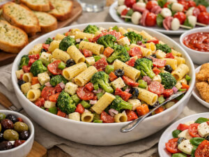 recipe for italian broccoli pasta salad for a crowd