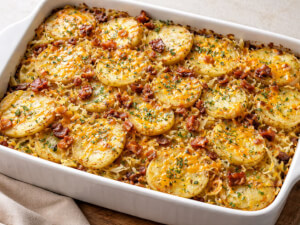 recipe for potato, cabbage and irish bacon casserole