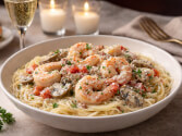 Champagne Shrimp and Pasta