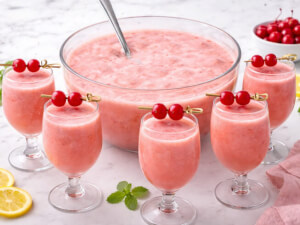 recipe for pink faux champagne punch