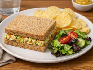 recipe for vegan chickpea (garbanzo bean) salad sandwich spread