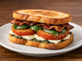 Word Of Mouth's Fried Tomato, Mozzarella And Bacon Sandwich