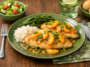 recipe for peach honey mustard chicken