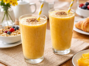 recipe for plantain, pineapple and orange fruit smoothie