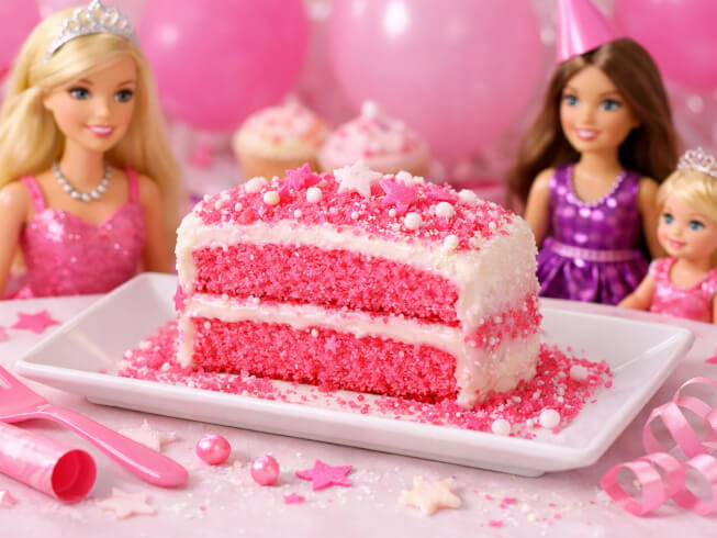 photo of Barbie's Pretty Pink Easy-Bake Oven Cake