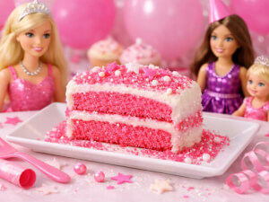 recipe for barbie's pretty pink easy-bake oven cake