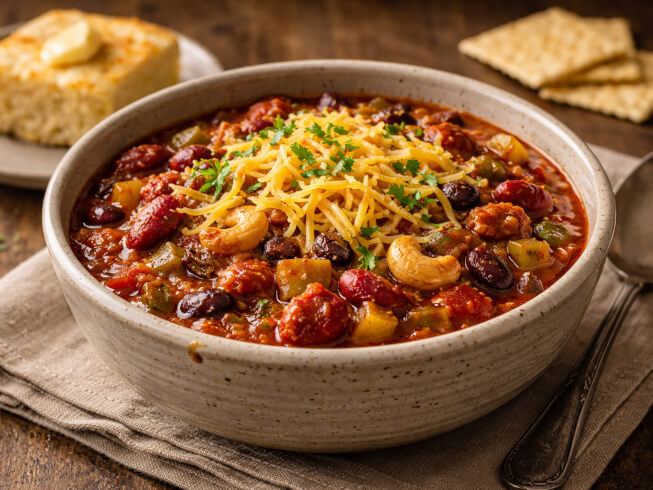 photo of Vegetarian Chili With Raisins And Cashews