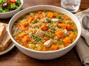 recipe for new england soup factory's sweet potato chicken barley soup