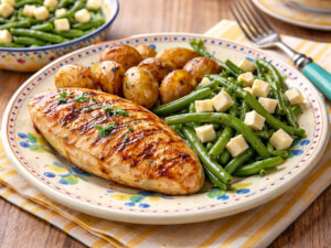 recipe for green beans with provolone cheese