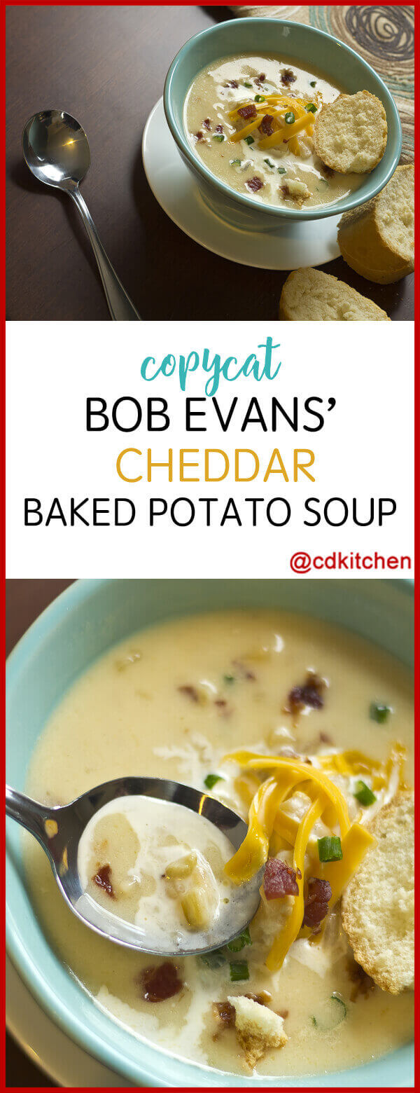 Copycat Bob Evans Cheddar Baked Potato Soup Recipe