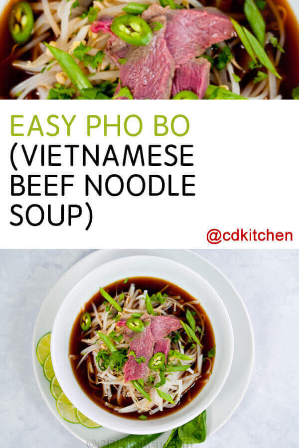 Easy Pho Bo (Vietnamese Beef Noodle Soup) Recipe | CDKitchen.com