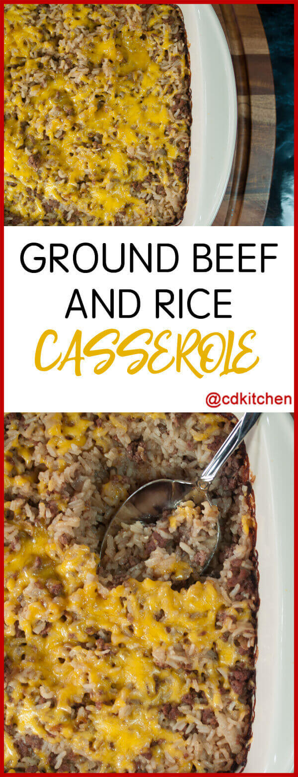 Ground Beef And Rice Casserole Recipe Cdkitchen Com