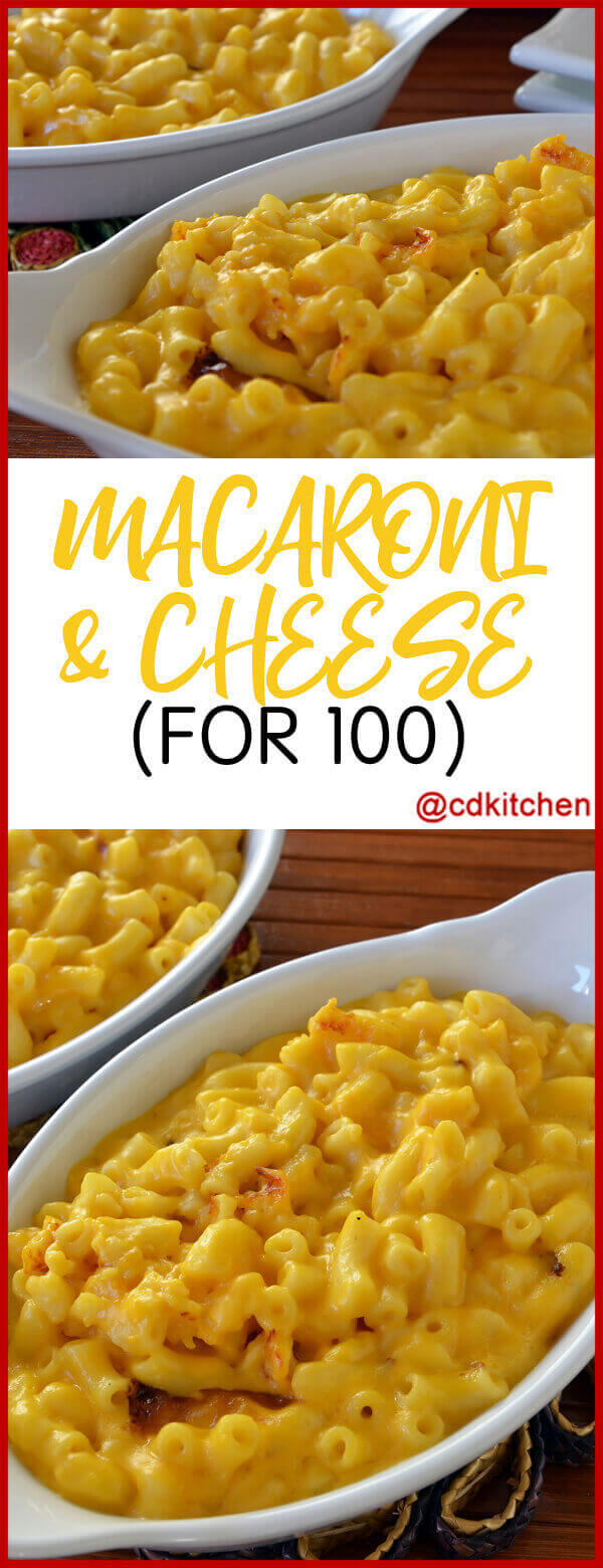 prepare mac and cheese for 100