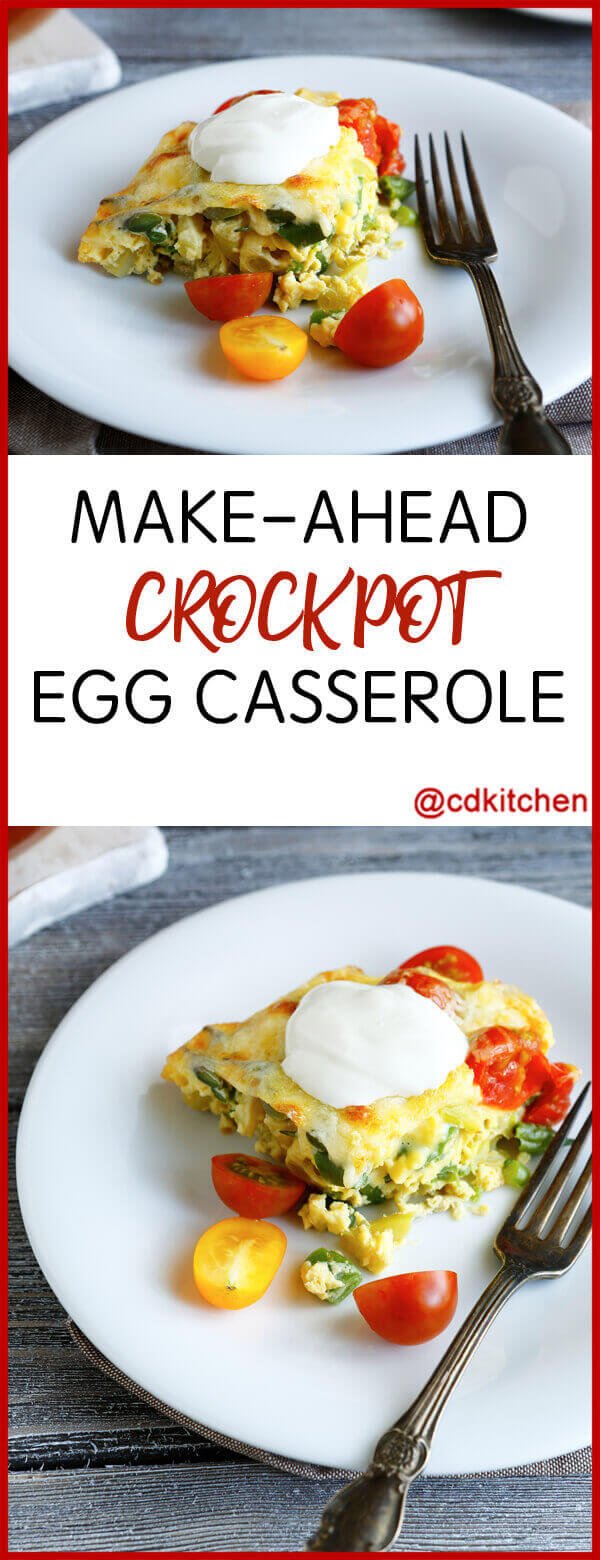 MakeAhead Crock Pot Egg Casserole Recipe