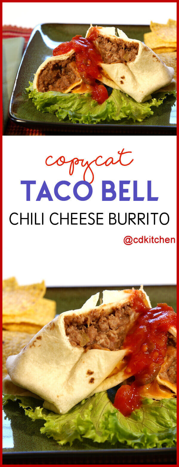 Copycat Taco Bell Chili Cheese Burrito Recipe Cdkitchen Com