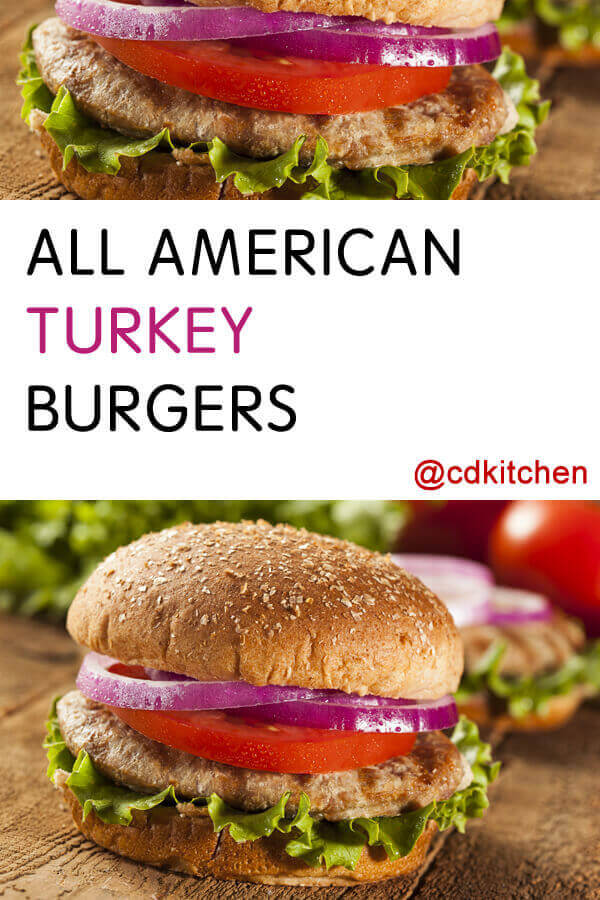 All American Turkey Burgers Recipe