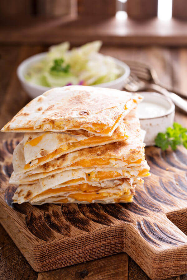 Quesadillas with Orange Chicken Recipe
