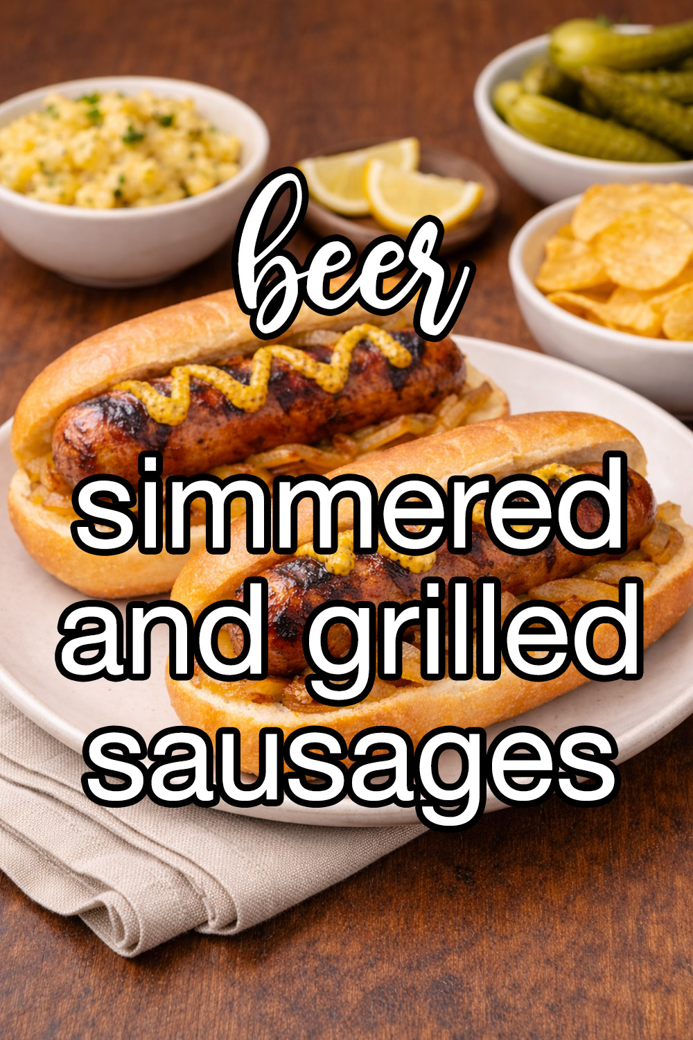 Beer And Onion Simmered And Grilled Sausages Recipe