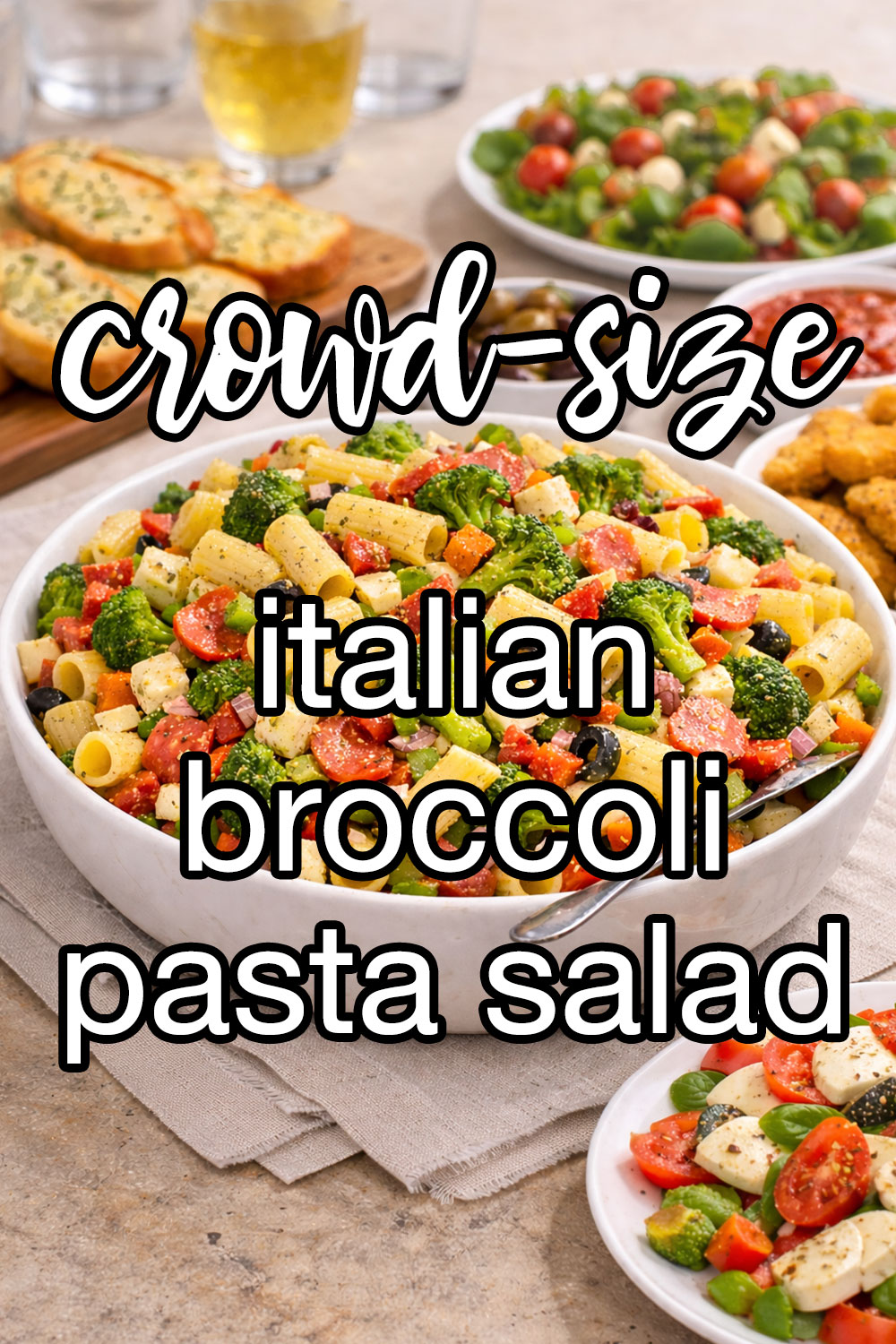 Italian Broccoli Pasta Salad For A Crowd Recipe