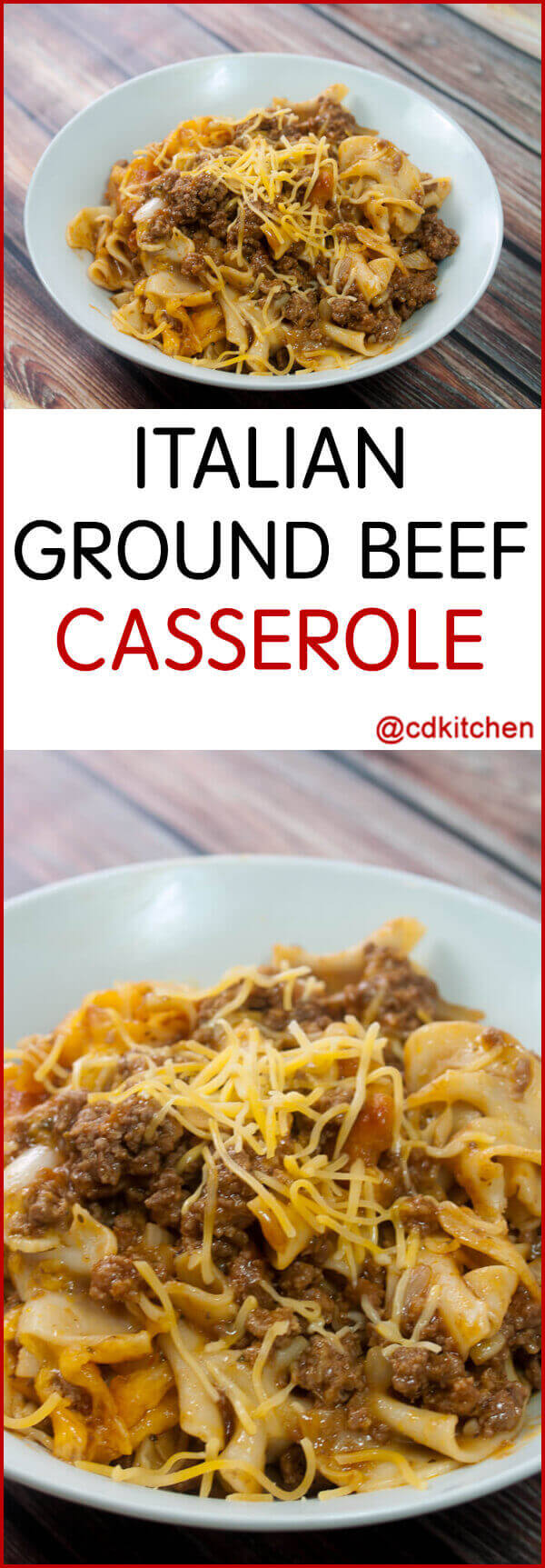 Italian Ground Beef Casserole Recipe | CDKitchen.com