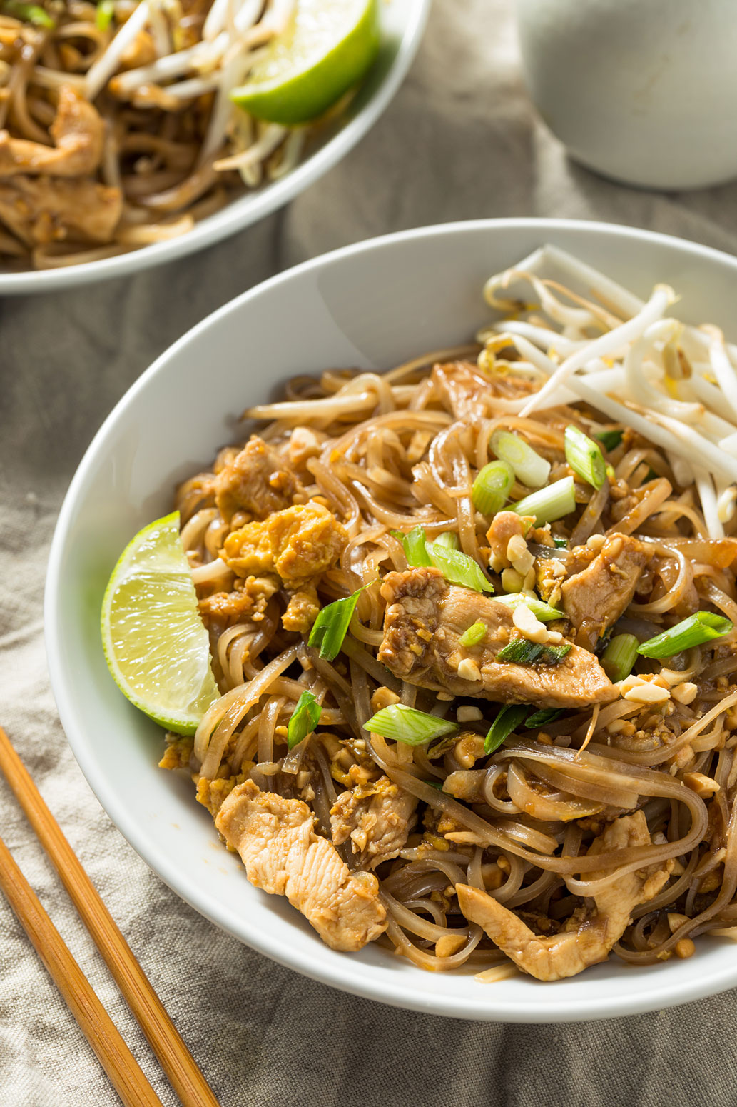 Pad Thai With Chicken And A Creamy Peanut Sauce Recipe