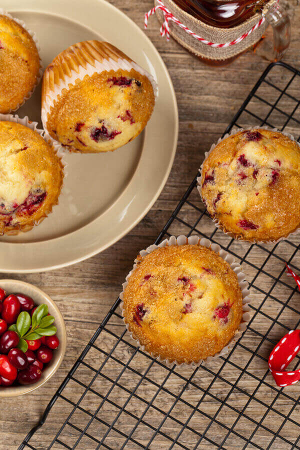 Christmas Morning Cranberry Muffins Recipe | CDKitchen.com