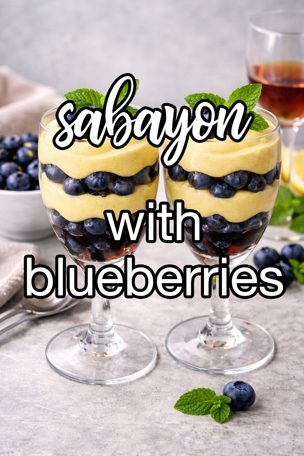 Sabayon With Blueberries Recipe