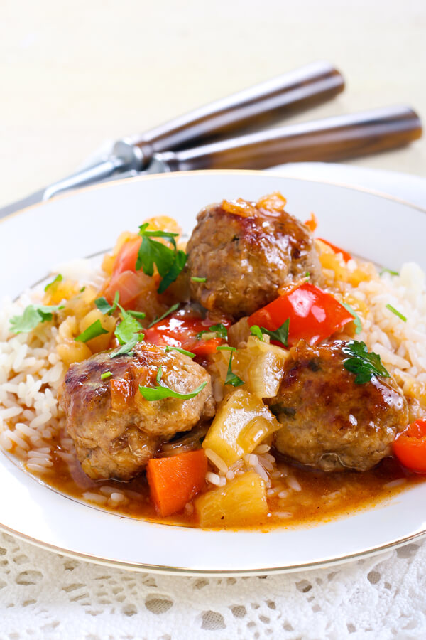 Crock Pot Sweet and Sour Meatballs Recipe | CDKitchen.com