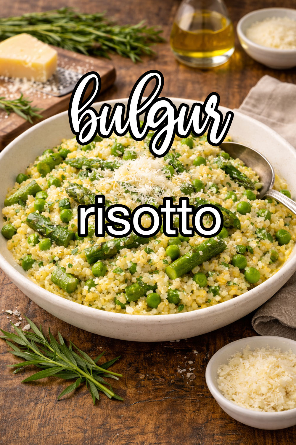 Bulgur Risotto With Peas And Asparagus Recipe