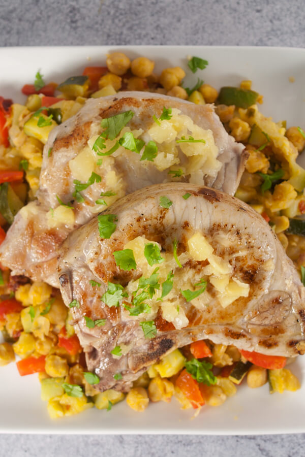 Crock Pot Mexican Pork Chops With Spicy Garbanzo Beans Recipe ...