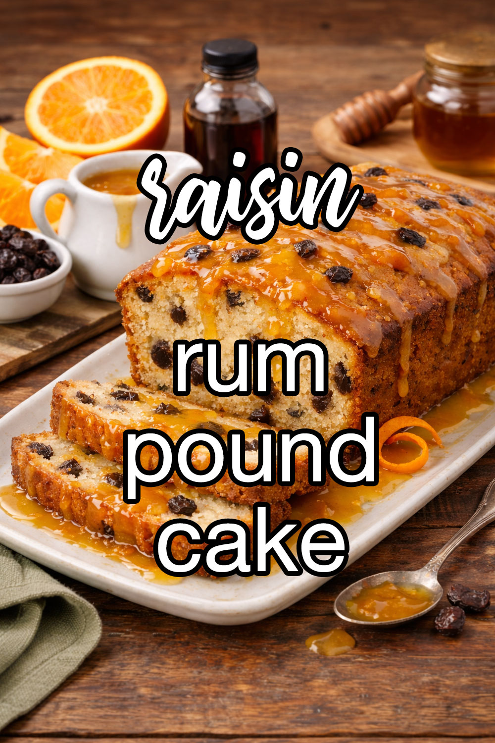 Oregon Raisin Rum Pound Cake Recipe