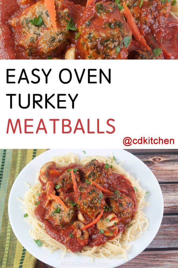 Easy Oven Turkey Meatballs Recipe | CDKitchen.com