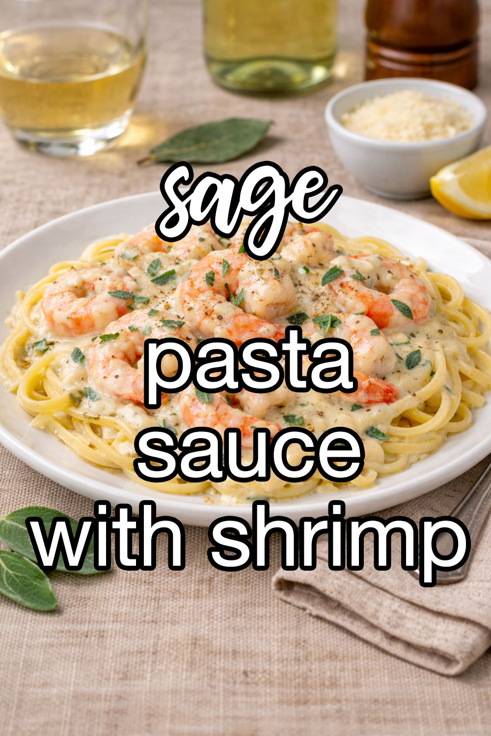 Sage White Pasta Sauce With Shrimp Recipe