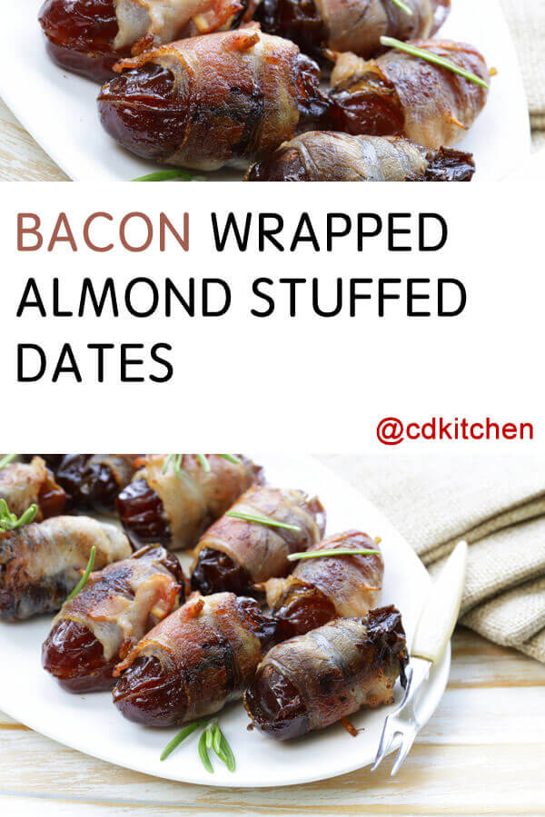 Bacon Wrapped Almond Stuffed Dates Recipe