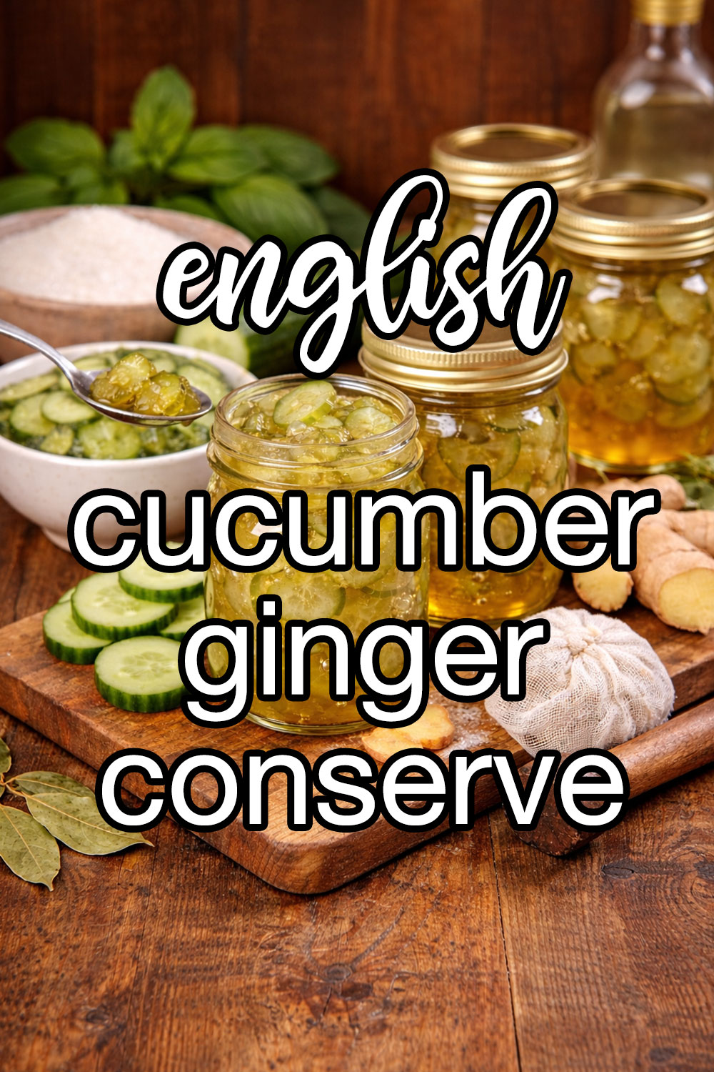 English Cucumber And Ginger Conserve Recipe