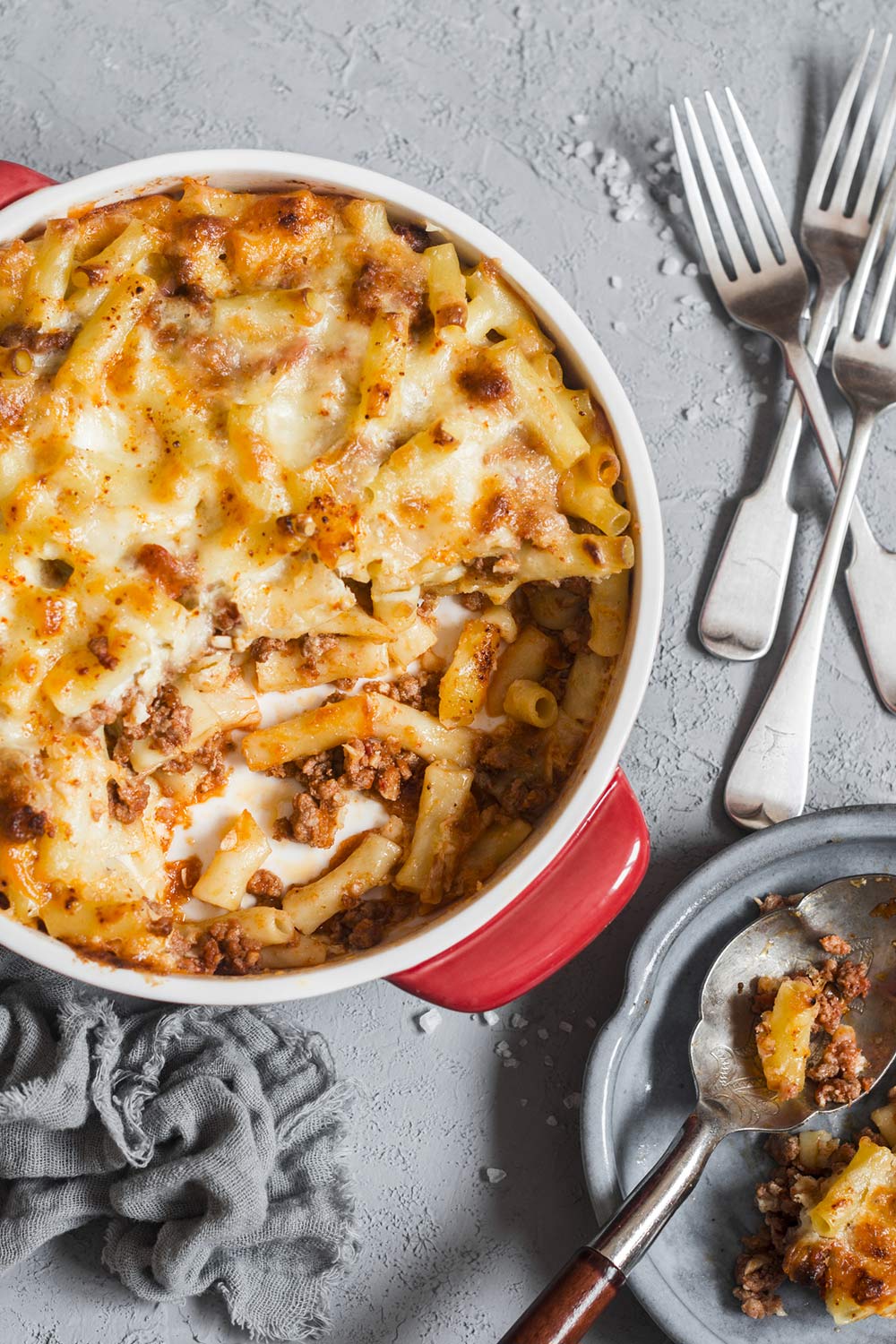 Layered Mac 'n Cheese With Ground Beef Recipe
